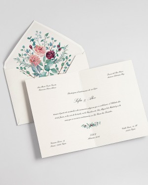 DIPTYCH CARD "EUCALYPTUS AND ROSES I"