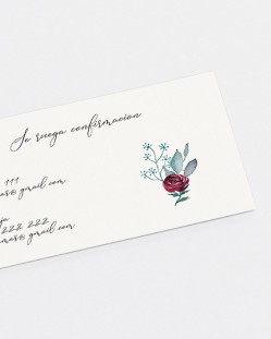 RSVP card "Eucalyptus and roses"