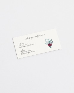 RSVP card "Eucalyptus and roses"