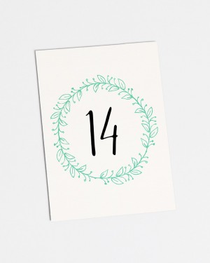 TABLE NUMBERS "REFLECTIONS"