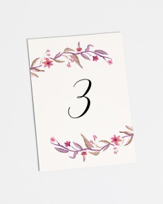 Table numbers "Autumn"