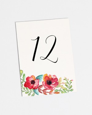 TABLE NUMBERS "SUMMER"