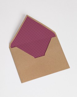 Envelopes with lining "Garnet dots"