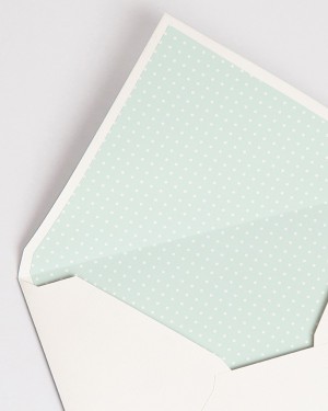 ENVELOPES WITH LINING "MINT POLKA DOTS"