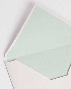 Envelopes with lining "Mint polka dots"