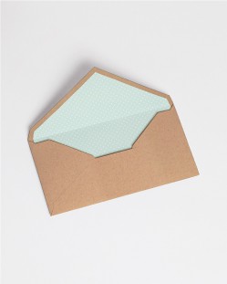 Envelopes with lining "Mint polka dots"