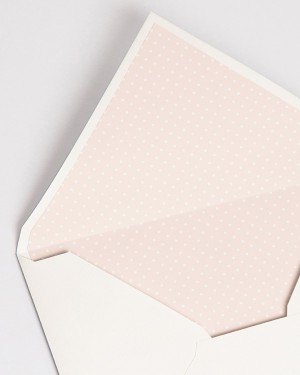 ENVELOPES WITH LINING "NUDE POLKA DOTS"