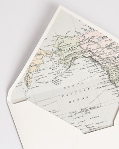 Lined envelopes "Map"