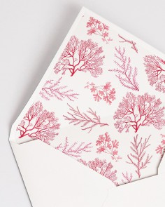 Lined envelopes "Coral reef"