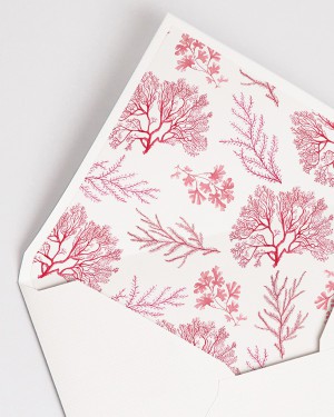 LINED ENVELOPES "CORAL REEF"