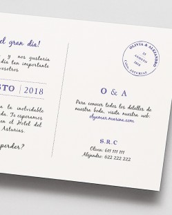 Wedding invitation "Postal Urban"