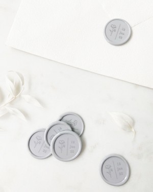 WAX SEAL STAMP POPPY DATE
