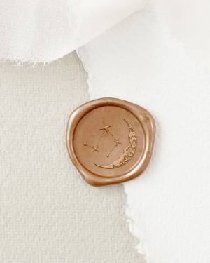 WAX SEAL STAMP MOON AND STARS