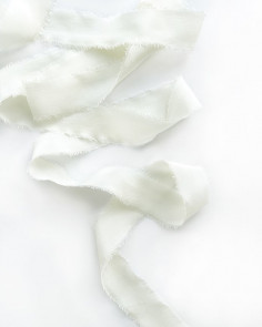Off-white silk ribbon
