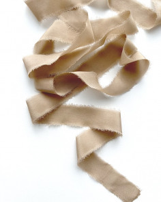 Hazelnut Brown Silk Ribbon
