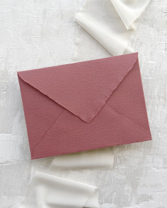 Handmade Vintage Pink Envelope for Wedding Invitations