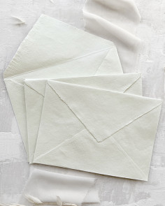 Handmade Premium Light Green Envelope for Wedding Invitations