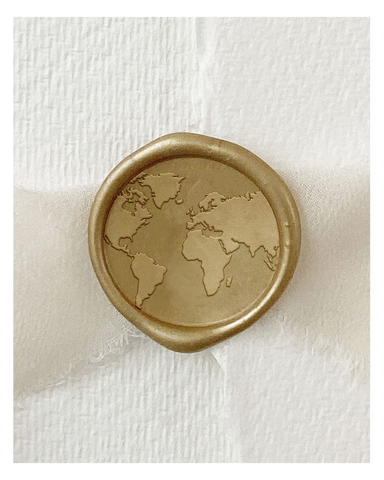 World map Wax Seal Stamp