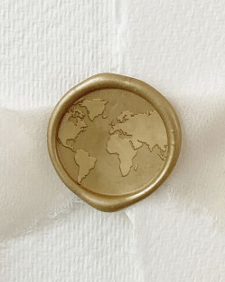 World map Wax Seal Stamp