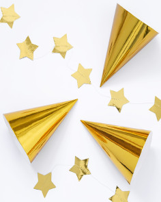 Gold Star Paper Garland