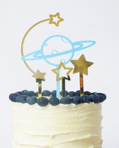 Cake Topper Planet and Stars