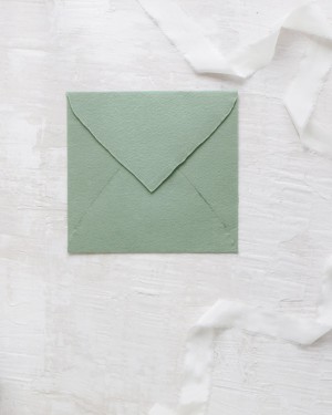ABOUT ARTISANAL OLIVE GREEN SQUARE FOR WEDDING INVITATIONS