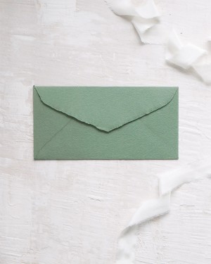 ABOUT HANDCRAFTED OLIVE GREEN AMERICAN DL FOR WEDDING INVITATIONS