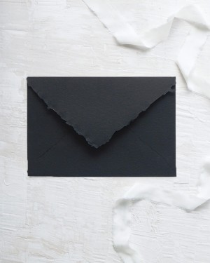 ON BLACK HANDCRAFTED C5 FOR WEDDING INVITATIONS