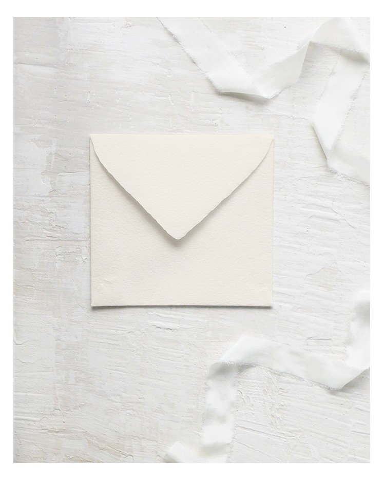 About Handmade Off-White Square for Wedding Invitations