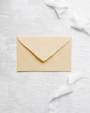 HANDCRAFTED CREAM B6 MINISTER ENVELOPE FOR WEDDING INVITATIONS