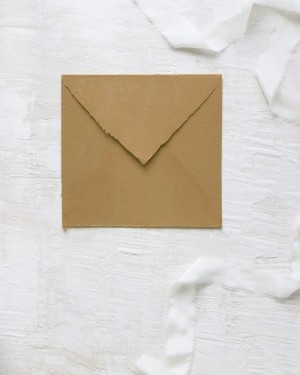 ABOUT ARTISANAL BROWN CAMEL SQUARE FOR WEDDING INVITATIONS