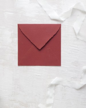 ABOUT HANDCRAFTED BORDEAUX SQUARE FOR WEDDING INVITATIONS
